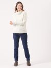 ladies jumper, jumper, knitwear, knitted jumper, womens jumper, knitwear, lambswool, ladies cream jumper, roll neck jumper