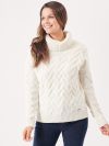 ladies jumper, jumper, knitwear, knitted jumper, womens jumper, knitwear, lambswool, ladies cream jumper, roll neck jumper