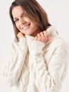 ladies jumper, jumper, knitwear, knitted jumper, womens jumper, knitwear, lambswool, ladies cream jumper, roll neck jumper