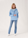 ladies cowl neck hoodie, ladies hoodie, ladies blue hoodie, women's hoodie, women's blue hoodie