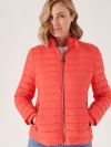 pink, orange, red, coral, padded jacket, puffer jacket, uld, coat, lighweight, 