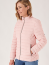 pink, pale pink, light pink, puffer jacket, padded jacket, uld, light-weight, coat
