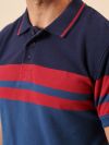 navy, red, blue, polo top, t-shirt, polo shirt, short sleeve, colour block, stripe, casual, mens, autumn