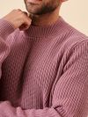 dusty pink, pink, knit, jumper, sweater, sweatshirt, pull over, ribbed, mens, autumn, winter