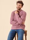 dusty pink, pink, knit, jumper, sweater, sweatshirt, pull over, ribbed, mens, autumn, winter