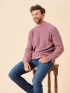 dusty pink, pink, knit, jumper, sweater, sweatshirt, pull over, ribbed, mens, autumn, winter