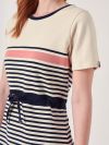 Clanara NAVY Tie Waist Jersey Dress | Quba & Co 