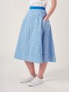 Conney BLUE Gingham Skirt | Quba & Co
