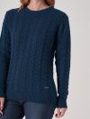 Coralie DARK TEAL Cable Knit Jumper | Quba & Co