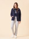 ladies hoodie, ladies navy hoodie, ladies zip hoodie, zip hoodie, womens hoodie, womens sweatshirt, womens navy hoodie