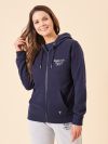 ladies hoodie, ladies navy hoodie, ladies zip hoodie, zip hoodie, womens hoodie, womens sweatshirt, womens navy hoodie