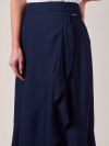 Elsa NAVY Mock-wrap Frill Skirt | Quba & Co