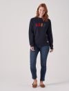 Emelie NAVY Slogan Sweatshirt | Quba & Co