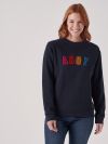 Emelie NAVY Slogan Sweatshirt | Quba & Co