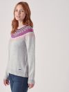 Fleur GREY Fair Isle Jumper | Quba & Co