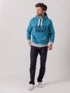 Flynn AQUA BLUE Graphic Hoodie | Quba & Co
