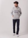 Flynn GREY MARL Graphic Hoodie | Quba & Co
