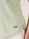 green, pale, light, summer, top, vest, blouse, pattern, sea print, bright, woven, ladies top, ladies, light green, seafoam green