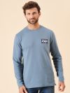 slate blue, blue, light blue, mid blue, rib, long sleeve, basic, layer, mens, t-shirt, top, tee