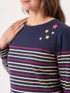 ladies stripe t-shirt, womens stripe t-shirt, stripe t-shirt, ladies t-shirt, womens t-shirt, star t-shirt, star print t-shirt, star, stripes