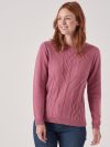 Genevieve PINK Cable Jumper | Quba & Co