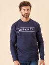 navy, graphic, embroidered, long sleeve, t-shirt, tee, top, basic