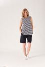 ladies stripe top, ladies stripe vest, womens top, womens stripe vest
