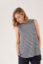 ladies stripe top, ladies stripe vest, womens top, womens stripe vest