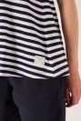ladies stripe top, ladies stripe vest, womens top, womens stripe vest