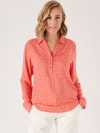 shirt, ladies shirt, coral shirt, heart print shirt, heart