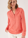 shirt, ladies shirt, coral shirt, heart print shirt, heart