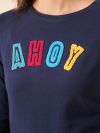 ahoy, ahoy t-shirt, long sleeve top, long sleeve t-shirt, ladies t-shirt, womens t-shirt, womens ahoy t-shirt, ladies ahoy t-shirt, long sleeve