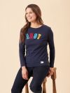 ahoy, ahoy t-shirt, long sleeve top, long sleeve t-shirt, ladies t-shirt, womens t-shirt, womens ahoy t-shirt, ladies ahoy t-shirt, long sleeve