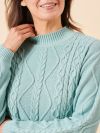 ladies knitwear, ladies jumper, knitwear, womens jumper, womens knitwear, knitted jumper. green jumper, new in