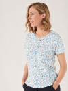 ladies top, ladies seascape top, ladies blue top, womens t-shirt, womens seascape top