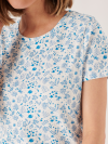 ladies top, ladies seascape top, ladies blue top, womens t-shirt, womens seascape top