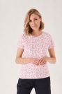 ladies top, ladies seascape top, ladies pink top, womens t-shirt, womens seascape top