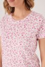ladies top, ladies seascape top, ladies pink top, womens t-shirt, womens seascape top