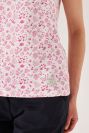 ladies top, ladies seascape top, ladies pink top, womens t-shirt, womens seascape top