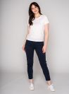 Iris Boat Print T-Shirt - Optic White | Quba & Co