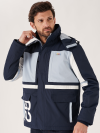 sailing jacket, blue, ice, navy, white, x series, hooded, waterproof