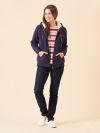 borg, borg lined, cosy hoodie, lined hoodie, womens hoodie, ladies hoodie, hoodie, navy hoodie, ladies navy hoodie, fleece lined hoodie, 