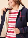 borg, borg lined, cosy hoodie, lined hoodie, womens hoodie, ladies hoodie, hoodie, navy hoodie, ladies navy hoodie, fleece lined hoodie, 