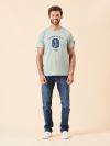 green, sage green, pale, navy, blue, anchor, embroidery, graphic, basic, t-shirt, top, tee