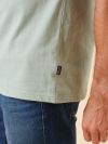 green, sage green, pale, navy, blue, anchor, embroidery, graphic, basic, t-shirt, top, tee