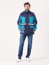 navy, teal, white, technical, fleece lined, hooded, sailing, jacket, coat, multi pockets, detachable hood, contrasting, features, x-series, sporty