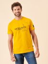 yellow, graphic, t shirt, tee, top, short sleeve, embroidery, mens, basic, bright, autumn