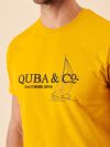 yellow, graphic, t shirt, tee, top, short sleeve, embroidery, mens, basic, bright, autumn