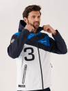 jacket, waterproof, showerproof, hooded, x-series, navy, blue white, coats, outerwear