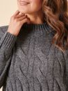 ladies dress, ladies knitted dress, grey dress, knitwear, ladies dress, womens dress, womens knitted dress
